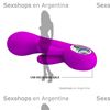 Vibrador con estimulacion clitorial y carga USB